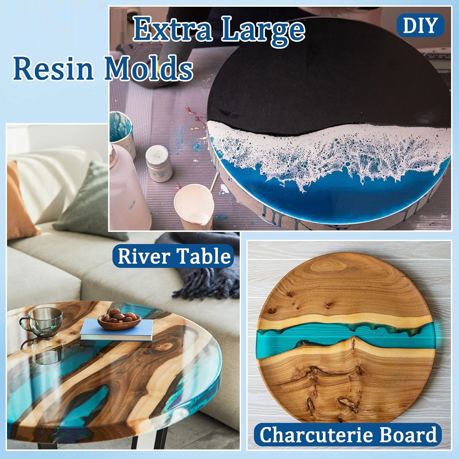 Large Round Tray UV Resin Mold - огляд і ціна Coaster Mold Round