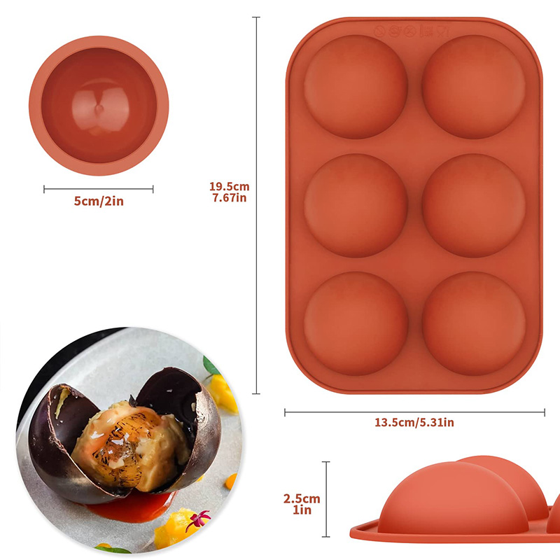 6 Cavities Semicircle Silicone - огляд і ціна Coaster Mold Round