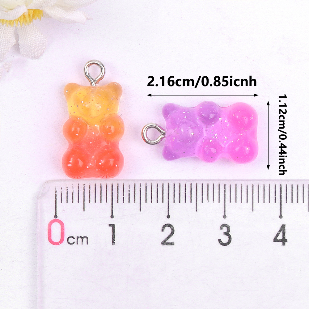 60pcs Dual Color Resin Bear Sh - огляд і ціна Resin Craft Material