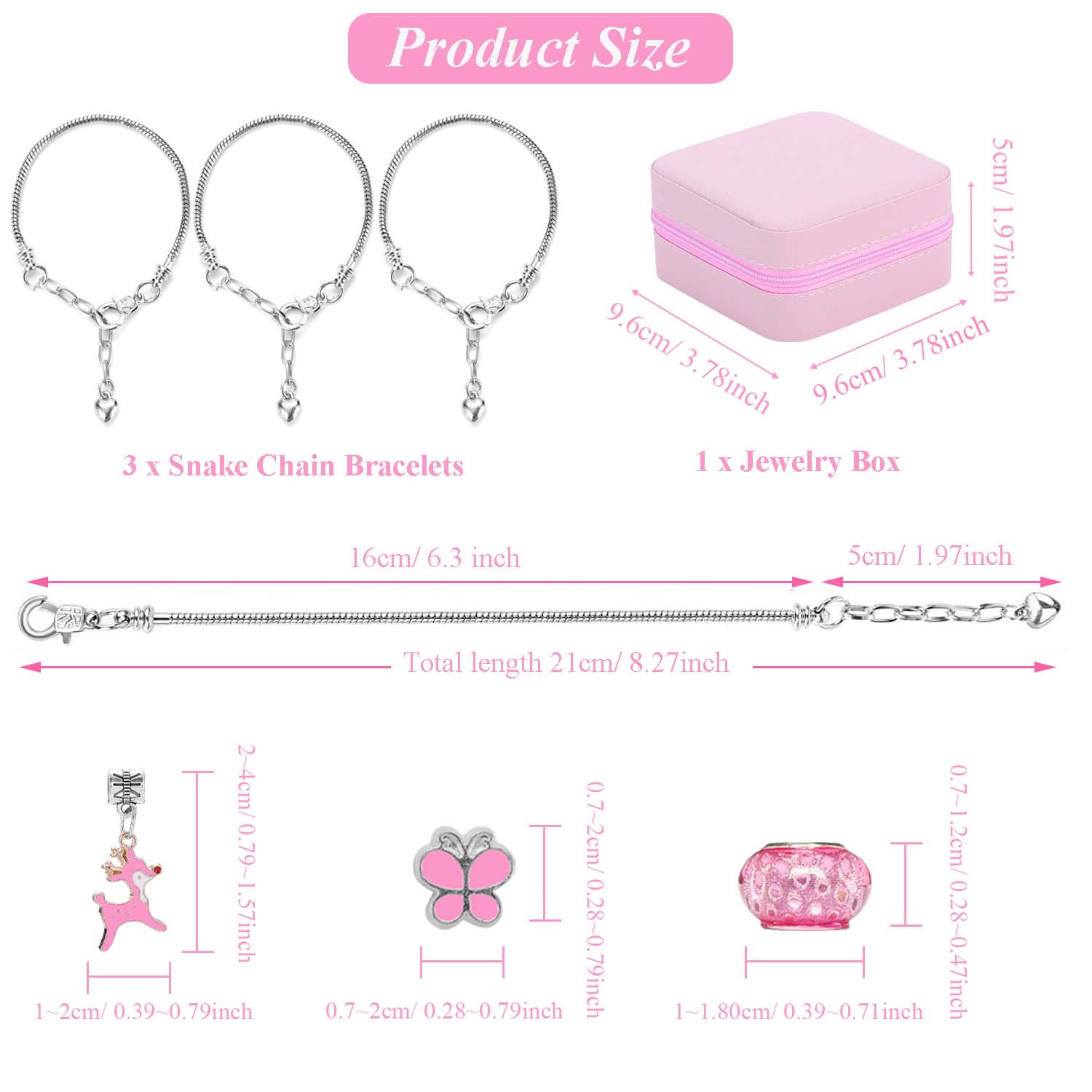 68pcs pink beaded jewelry set, - огляд і ціна Resin Craft Kit
