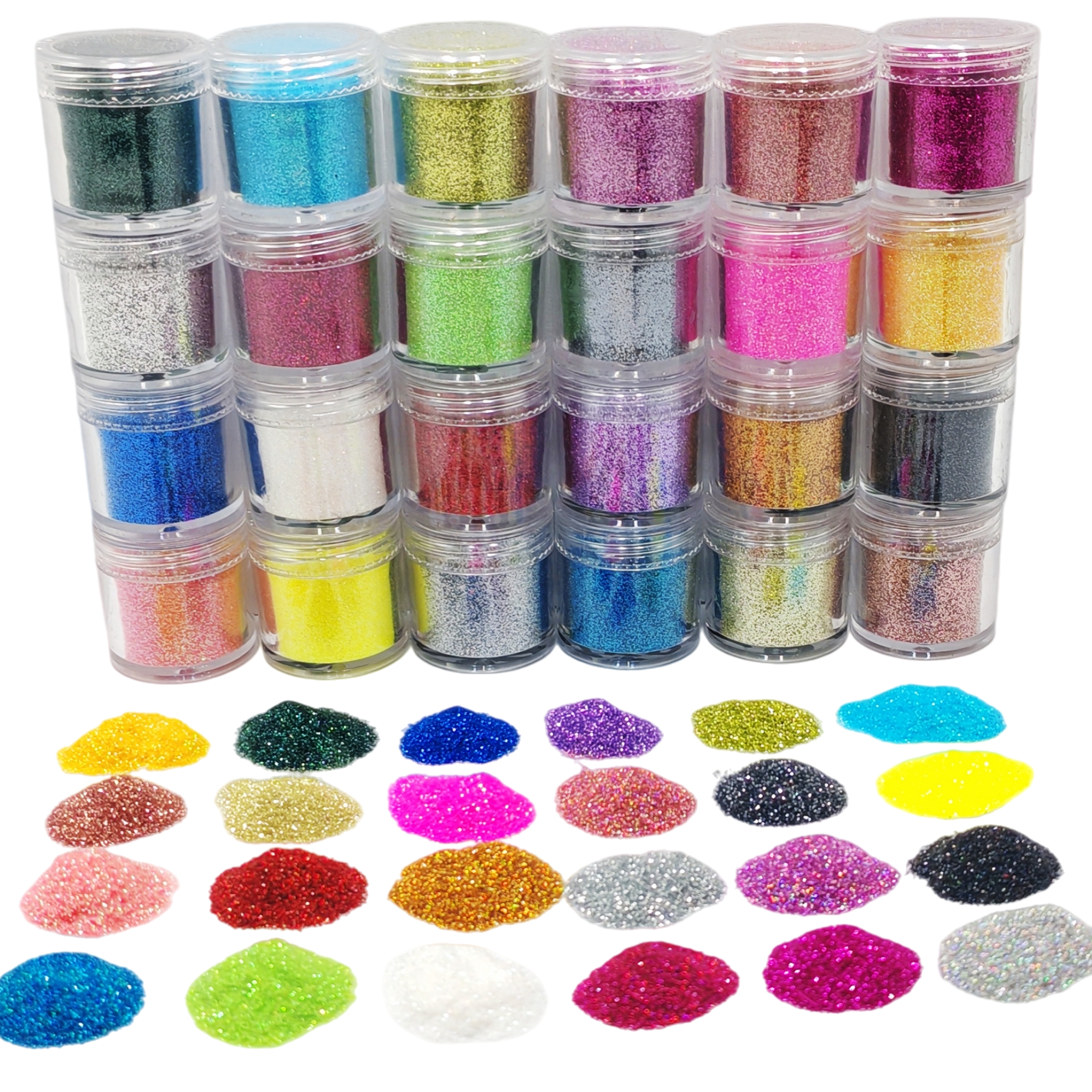 24-Color Cosmetic Iridescent H - огляд і ціна Resin Glitter Pack