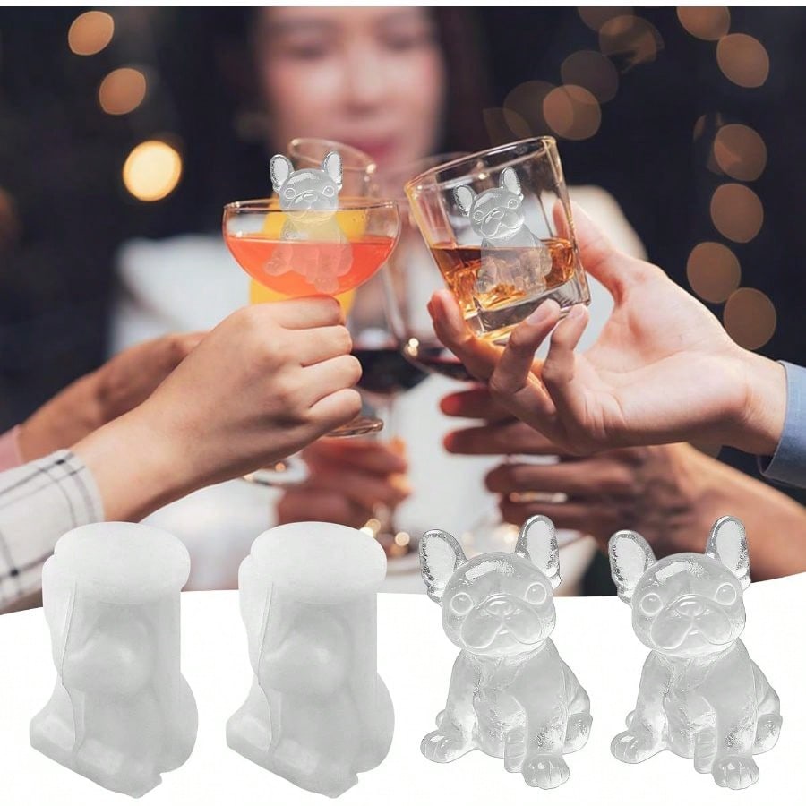 3D French Bulldog Cube Molds 2 - огляд і ціна Silicone Mold Tray