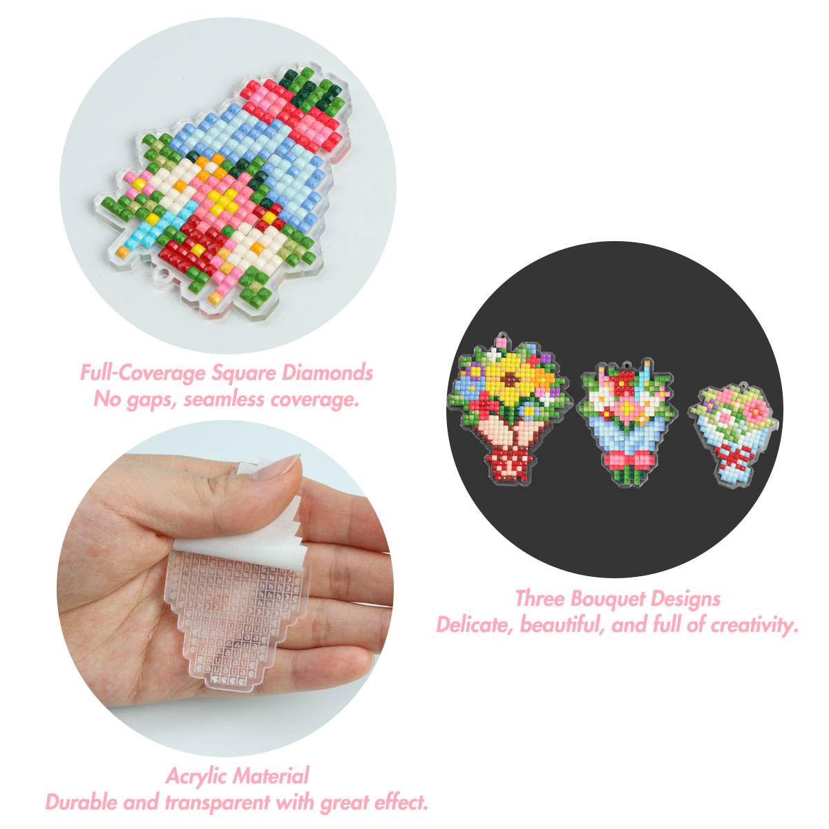FOREVER YOUNG 3PCS Bouquet Acr - огляд і ціна Resin Craft Kit