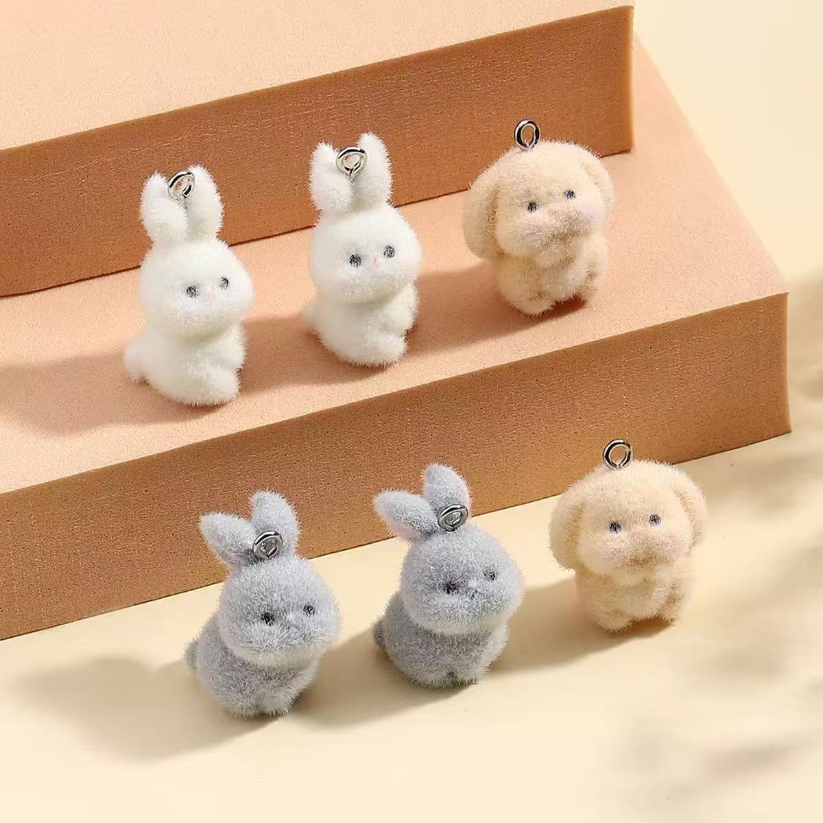 10pcs Flocking Little Rabbit R - огляд і ціна Resin Craft Projects