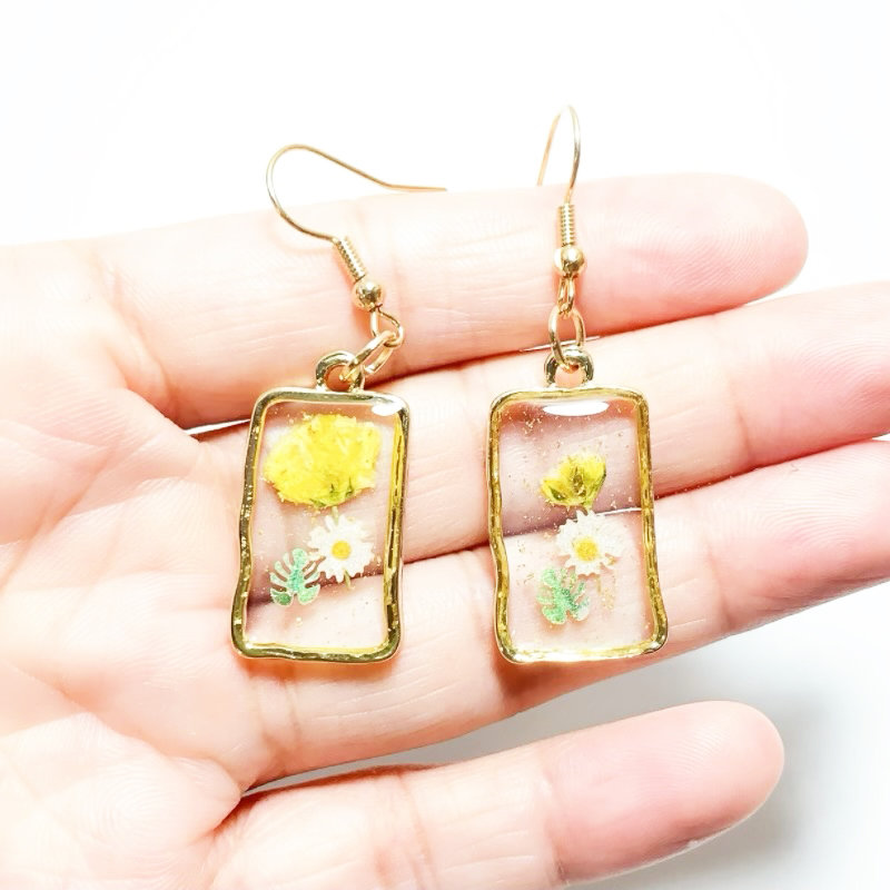 Dried Flower Earrings Heart Re - огляд і ціна Dried Flower Bulk