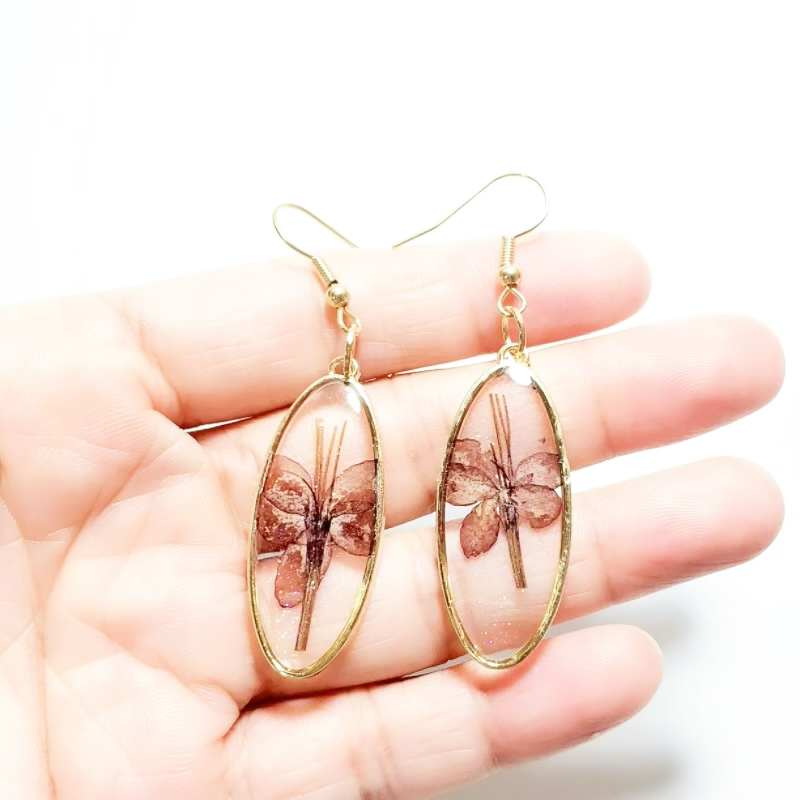 Dried Flower Earrings Heart Re - огляд і ціна Dried Flower Bulk