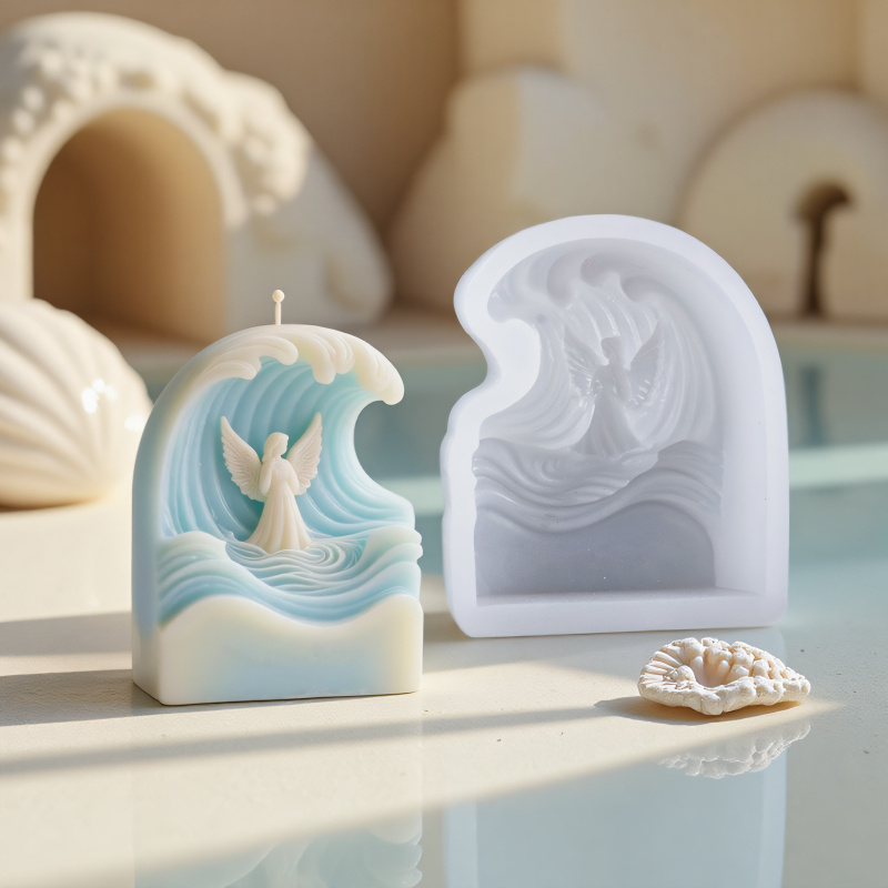 2pcs Wave Angel Silicone Mold  - огляд і ціна Resin Ocean Wave Mold